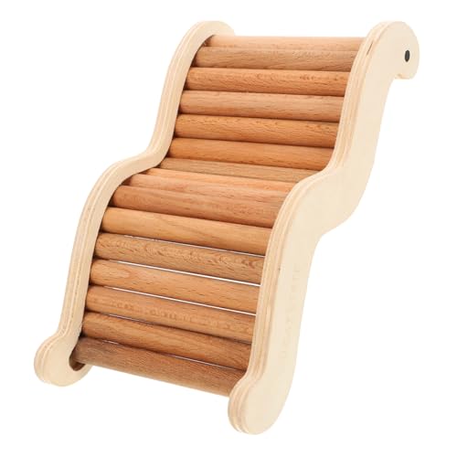 HANABASS Hamster Kletterleiter aus Holz Sicher und Geruchsneutral für Kleine Haustiere Chinchilla Spielzeug Multifunktionale Plattform von HANABASS