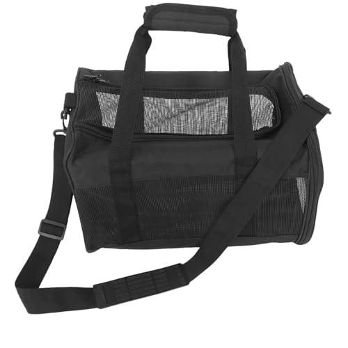 HANABASS Diagonale Haustiertasche Tierträger Kätzchenträger Haustierreiseträger Transportbox Für Hunde Kleine Transportbox Für Katzen Katzentasche Welpentasche Welpenhalter Schwarz Netz von HANABASS
