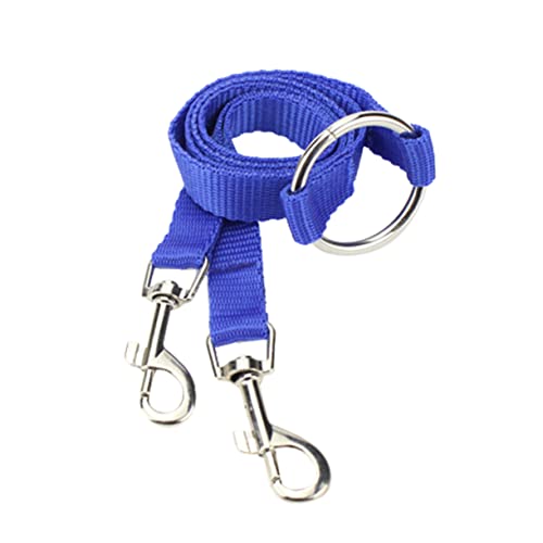 HANABASS Doppelleine für Hunde Verstellbares Nylon Gurtband zur von Hunden für Kleine Haustiere Blau von HANABASS