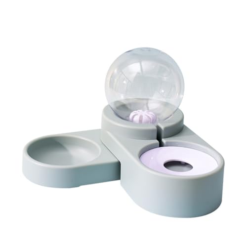 HANABASS Doppelschüssel Haustier Trinkbrunnen Automatischer Wasserspender für Hunde und Katzen Einzigartiges Design Blau für Zuhause und Tierhandlung Praktische Wasserzufuhr von HANABASS
