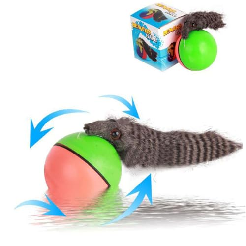 HANABASS Elektrischer Rolling Ball Mausspielzeug Aus Kunststoff Batteriebetrieben Motorisiert Für Katzenwelpenhunde Zum Jagen Greifen Und Spielen Winzige Rollender von HANABASS