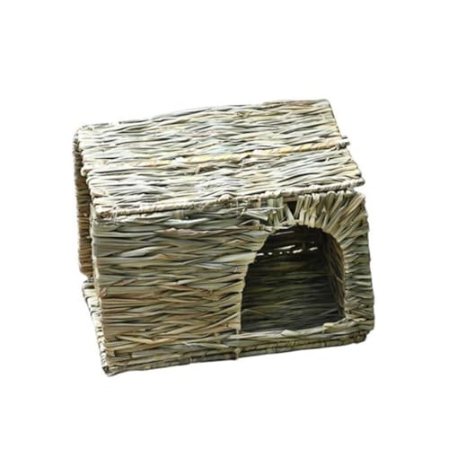 HANABASS Faltbares Gras Nagetierhaus aus Natürlichem Stroh Großes Kleintierversteck für Hamster Kaninchen Mäuse und Igel Sicherer Spiel und Schlafplatz HANABASS Faltbares Gras Nagetierhaus aus Natürlichem Stroh Großes Kleintierversteck für Hamster Kaninchen Mäuse und Igel Sicherer Spiel und Schlafplatz von HANABASS