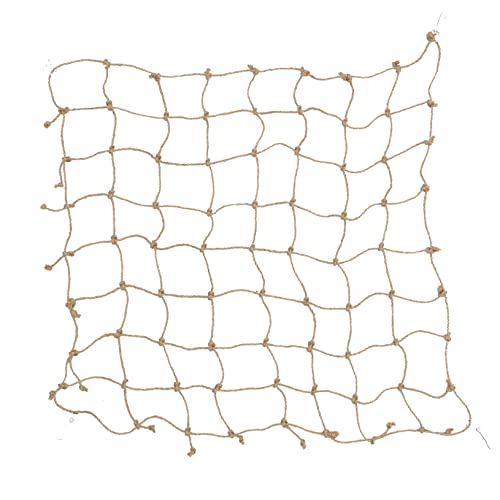 HANABASS Farbige Woven Kletternetz für Vögel und Kleintiere Strapazierfähiges Hängespielzeug für Papageien Hamster und Eichhörnchen Format mit Haken und Sichere Materialien Langlebig und von HANABASS
