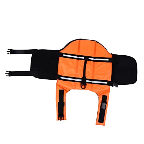 HANABASS Für Haustiere Leine Westen Wasserspender Für Hunde Badeanzug Boot Hängematte Welpe Hunde Sommerkleidung Hundeauto Paddeln Weste Zum Schwimmen Orange Oxford-Stoff von HANABASS