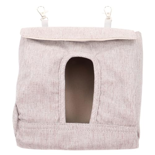 HANABASS Slow Feeder Bag Für Meerschweinchen Futterbeutel Hängespender Für Heu Sicher Stabil Für Hamster Chinchillas Grau M von HANABASS