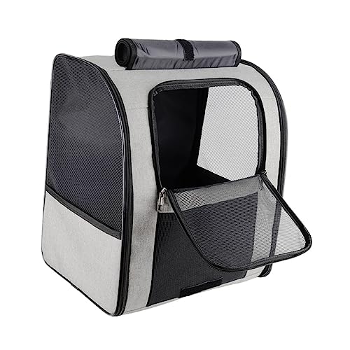 HANABASS Großer Kapazitäts Katzenrucksack Atmungsaktiv Tragbarer Haustier Rucksack mit Verstellbaren Schultergurten für Outdoor Reisen und Alltag Strapazierfähiges Material Stabiler von HANABASS