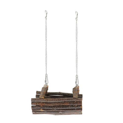 HANABASS Hängende Hamster Schaukel aus Holz für Kleintiere mit Tunnel Design für Hamster Meerschweinchen und Chinchillas Langlebig und Sicher für Käfig HANABASS Hängende Hamster Schaukel aus Holz für Kleintiere mit Tunnel Design für Hamster Meerschweinchen und Chinchillas Langlebig und Sicher für Käfig von HANABASS