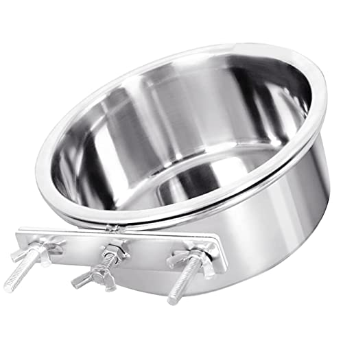 HANABASS Hängender Fressnapf Spender Katzenwasserschale Schüssel Wassernapf Ohne Verschüttungen Für Hunde Hängender Hundenapf Katzen-Puzzle-Feeder Haustier Rostfreier Stahl Silver HANABASS Hängender Fressnapf Spender Katzenwasserschale Schüssel Wassernapf Ohne Verschüttungen Für Hunde Hängender Hundenapf Katzen-Puzzle-Feeder Haustier Rostfreier Stahl Silver von HANABASS