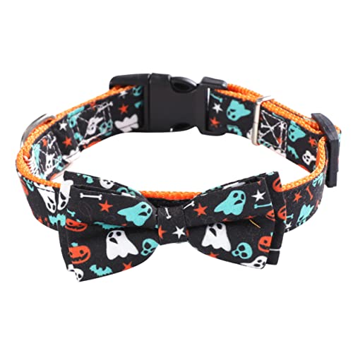 HANABASS Halloween Haustier mit Schleifen Verstellbar Komfortabel Halloween und Hundehalsband mit Gruseligen Mustern für Party Outdoor Hochzeit Geschenkidee für Haustierliebhaber HANABASS Halloween Haustier mit Schleifen Verstellbar Komfortabel Halloween und Hundehalsband mit Gruseligen Mustern für Party Outdoor Hochzeit Geschenkidee für Haustierliebhaber von HANABASS