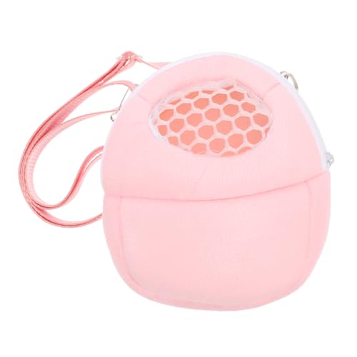 HANABASS Hamster Baumwollnest Spielzeugtransportbox Für Tragbarer Rattenträger Reisetasche Für Haustiere Frettchenträger Hamster-Out-Tasche Hedgehog -träger Bindungstasche Samt Rosa von HANABASS