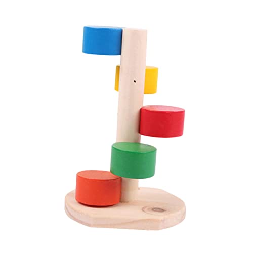 HANABASS Hamster Kletterleiter aus Holz Sicheres für Kleine Haustiere für Hamster Mäuse und Andere Kleintiere Lustiger Spielplatz und Ruheplatz Leicht zu Reinigen von HANABASS