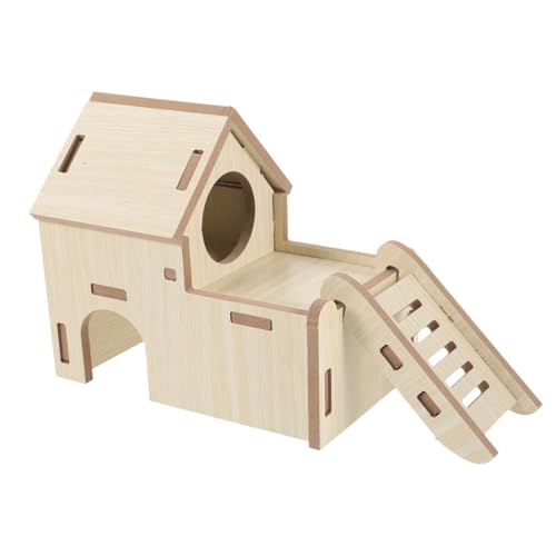 HANABASS Hamster Kletterspielzeug Holzplattform Versteckhaus mit Mehrzweck Haus für Chinchillas und Kleine Nager als Schlaf und Spielplatz Langlebig und Leicht zu Reinigen HANABASS Hamster Kletterspielzeug Holzplattform Versteckhaus mit Mehrzweck Haus für Chinchillas und Kleine Nager als Schlaf und Spielplatz Langlebig und Leicht zu Reinigen von HANABASS