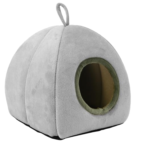 HANABASS Hamster Nest Plüsch Schlafhaus für Kleintiere Winter Warmes Nest für Hamster Rückzugsort Gemütlich und Leicht und Tragbar für Käfige Sofas und HANABASS Hamster Nest Plüsch Schlafhaus für Kleintiere Winter Warmes Nest für Hamster Rückzugsort Gemütlich und Leicht und Tragbar für Käfige Sofas und von HANABASS