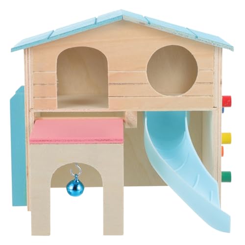 HANABASS Hamster Rutschhütte aus Holz mit Spielplatz für Hamster und Kleine Langlebig und Perfektes Versteck für Kleintiere für Nagerkäfige HANABASS Hamster Rutschhütte aus Holz mit Spielplatz für Hamster und Kleine Langlebig und Perfektes Versteck für Kleintiere für Nagerkäfige von HANABASS