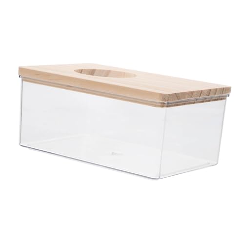 HANABASS Acrylnapf Für Hamster Und Kleintiere Sandbad Mit Holzabdeckung Für Meerschweinchen Zwerghamster Und Rennmäuse Langlebig Und Sicher Für Spiel Und Pflege HANABASS Acrylnapf Für Hamster Und Kleintiere Sandbad Mit Holzabdeckung Für Meerschweinchen Zwerghamster Und Rennmäuse Langlebig Und Sicher Für Spiel Und Pflege von HANABASS