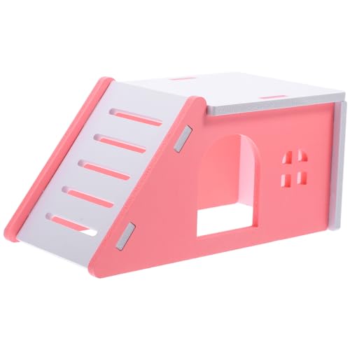 HANABASS Hamsterhaus PVC Hideout Kleintier Schlafhaus Robust Vielseitig Für Hamster Chinchilla Ratten Käfig Zubehör Rosa von HANABASS