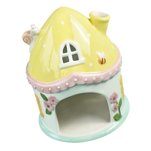 HANABASS Hamsterhaus aus Keramik für Kleine Haustiere Kühlendes Versteck für Zwerghamster Mäuse und Rennmäuse Langlebiges Nagerhaus Geruch Schlafen von HANABASS