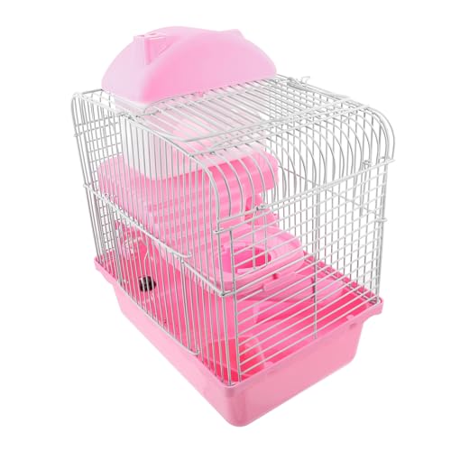HANABASS Hamsterkäfig Drinnen Kleiner Tierkäfig Ratte Haustier Doppelt Nagetier Meerschweinchenkäfig Mäusekäfig Für Hausmäuse Chinchillakäfig Hamsterhaus Plastik Rosa HANABASS Hamsterkäfig Drinnen Kleiner Tierkäfig Ratte Haustier Doppelt Nagetier Meerschweinchenkäfig Mäusekäfig Für Hausmäuse Chinchillakäfig Hamsterhaus Plastik Rosa von HANABASS