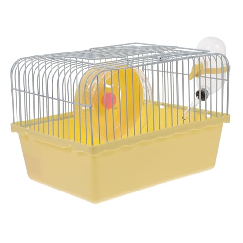 HANABASS Hamsterkäfig Hamster transportbox Hamster zubehör Tragetasche für Hamster und Chinchillas Hamsterstall Critter Hängematten Hund Chinchilla -Träger Tragbare Hamsterreise Abs Yellow von HANABASS