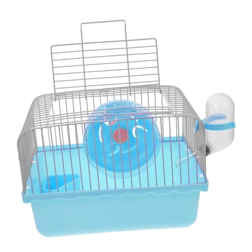 HANABASS Hamsterkäfig Käfige Tragbare Transportbox für Hamster Käfig Hamster Tragetasche Hund kaninchenkäfig Hamster transportbox Tragbare Hamsterreise Chinchilla -Träger Abs Blue von HANABASS