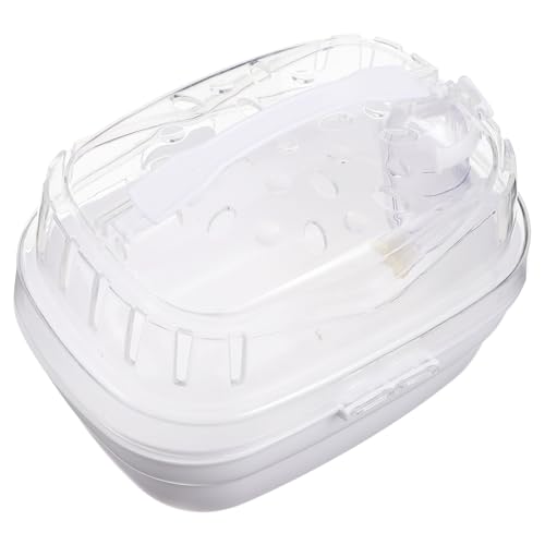 HANABASS Hamsterkäfig Tragbare Reisebox für Kleine Haustiere Kunststoff Langlebig Sicher Handlich für Ausflüge Spaziergänge Wandern Kompatibel mit Hamstern und Meerschweinchen HANABASS Hamsterkäfig Tragbare Reisebox für Kleine Haustiere Kunststoff Langlebig Sicher Handlich für Ausflüge Spaziergänge Wandern Kompatibel mit Hamstern und Meerschweinchen von HANABASS
