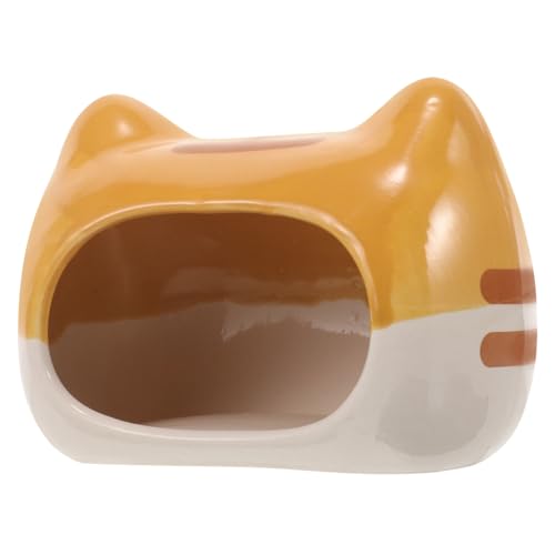 HANABASS Keramik-haustiernest in Tigerform Meerschweinchen- Hamsterbett Chinchilla-versteck Haustierkäfig-Accessoire von HANABASS