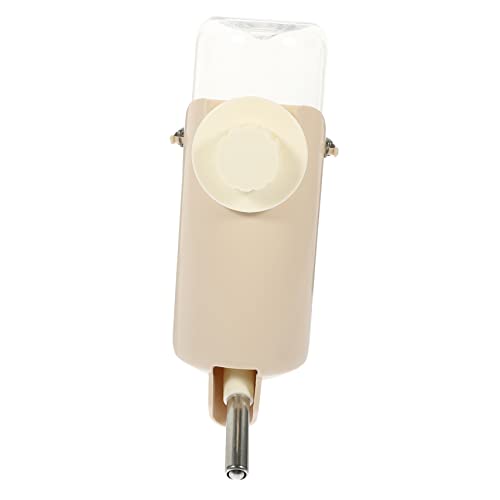 HANABASS Haustier Wasserspender Flasche für Kleintiere Automatische Trinkflasche für Hamster Kaninchen Meerschweinchen und Hunde Druckresistent Einfach zu Reinigen Beige mit Innovativem von HANABASS