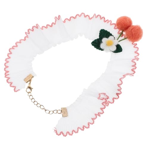 HANABASS Haustierschalkette Kätzchen-Kragen für Katzen einstellbar dekorativ Welpen verstellbares Welpenhalsband Hundehalsband Katzenhalsband Polyester von HANABASS