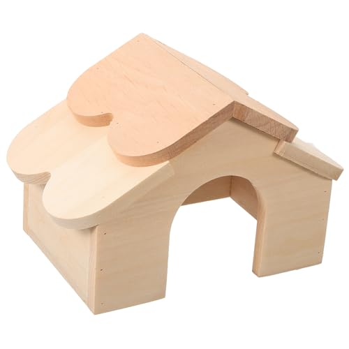 HANABASS Holz Hamsterhaus Eichhörnchenhaus Ratten Versteck Hideout Schlafplatz Spielplatz Für Kleine Haustiere Zum Schlafen Und Spielen von HANABASS