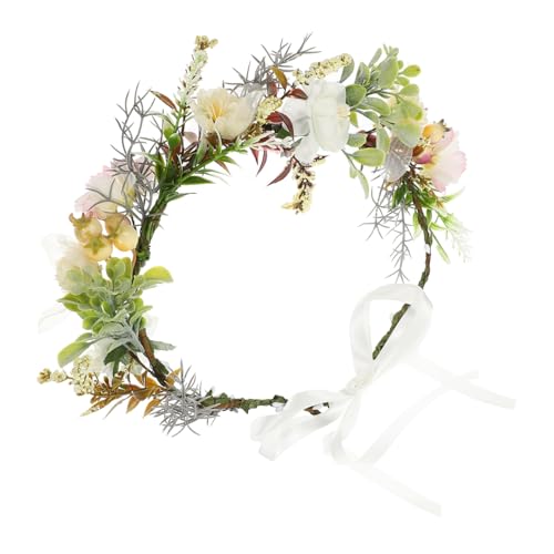 HANABASS Hochzeit Blumenkette Krone Name Personalisiert Besticktes Hundehalsband Hundehalsband Rosa Anhänger Kranz Blume Künstliche Hochzeitsdekoration Hund Hochzeit von HANABASS