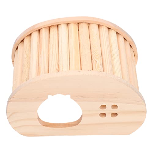 HANABASS Kreatives Hamsterversteck mit Treppe Holz Chinchilla Hütte für Kleine Haustiere Robust und Sicher Spielplatz und Ruheplatz für Hamster und Meerschweinchen von HANABASS