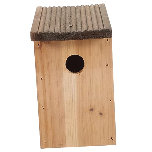 HANABASS Holz Nistkasten für Outdoor Vogelhaus für Papageien und Andere Wildvögel Design für Garten und Terrasse Attraktives Vogelzubehör Anlocken von HANABASS