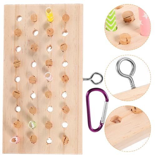 HANABASS Hängendes Holzspielzeug Für Vögel Kauspielzeug Für Sittiche Papageien Und Kleine Vögel Sicheres Und Langlebiges Spielzeug Mit Kreativem Design Kauspielverhalten Und Spielvergnügen von HANABASS