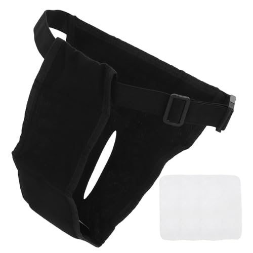 HANABASS Hunde Unterhosen für Menstruation Waschbare Verstellbare Periodenunterwäsche für Weibliche Hunde Hitze Austauschbarer Saugpads in Schwarz XXL HANABASS Hunde Unterhosen für Menstruation Waschbare Verstellbare Periodenunterwäsche für Weibliche Hunde Hitze Austauschbarer Saugpads in Schwarz XXL von HANABASS