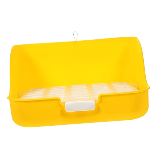 HANABASS Kasten Kaninchentoilette Kaninchenstreu Tablett Kiste Plane Frettchen Hasen-katzentoilette Meerschweinchenkäfig Spender Hasenstreu Graben Urin Kontrolle Ratte Tiere Plastik Yellow HANABASS Kasten Kaninchentoilette Kaninchenstreu Tablett Kiste Plane Frettchen Hasen-katzentoilette Meerschweinchenkäfig Spender Hasenstreu Graben Urin Kontrolle Ratte Tiere Plastik Yellow von HANABASS