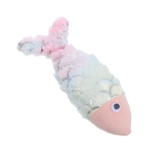 HANABASS Plüsch Katzenspielzeug Interaktiv Koi-Fisch Für Zahnende Kätzchen Simulation Haustierfisch Fischspielzeug Flauschig Spielzeug Kauen Essen Tier Ball Weihnachten Party Gefallen von HANABASS
