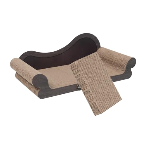 HANABASS Katzenkratzbrett Sofa Couch Scratcher Für Katzen Kratzbrett Für Katzen Adorable Kitten Scratcher Haushaltskatzenkratzbrett Katzenzubehör Holz von HANABASS