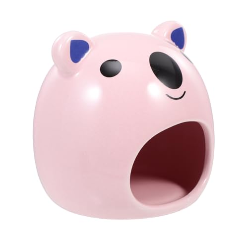HANABASS Keramik Hamsternest Rosa Langlebiges Schlafhaus für Zwerghamster und Kleine Nager Robustes und Pflegeleichtes Versteck Multifunktionales Haustierbett für Meerschweinchen und von HANABASS
