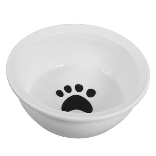 HANABASS Keramik tiernäpfe mit Pfotenmuster rutschfest Langlebig und Bruchsicher für Indoor Hunde und Katzen Komfortabel Erhöhtes Design für Angenehmes Fressen und Trinken von HANABASS