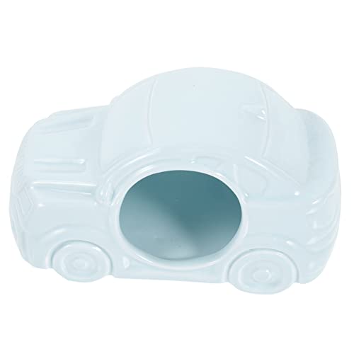 HANABASS Hamsterversteck Aus Keramik Für Kleine Haustiere Cartoon-Auto-Form Robust Und Leicht Zu Reinigen Als Schlaf Und Spielplatz von HANABASS