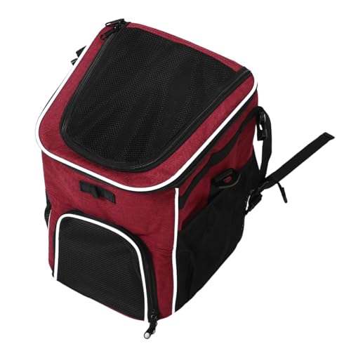 HANABASS Kleiner Hundeträger Rucksack mit Atmungsaktivem Mesh Robuster Reißfester Outdoor-Tasche für Fahrradlenker Faltbarer Tragbarer Haustier-Rucksack für Reisen und Wochenendausflüge von HANABASS