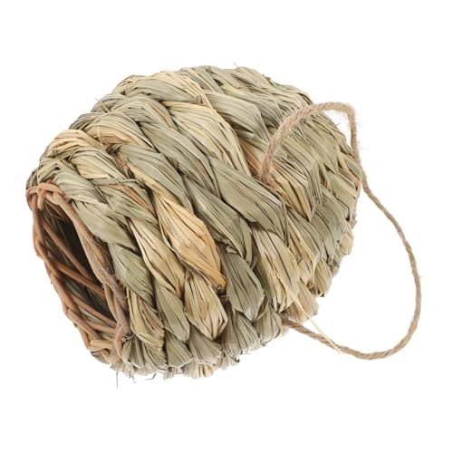 HANABASS Kleines Gras für Kleintiere Umweltfreundliches Handgewebtes Hamsterversteck aus Natürlichem Gras für Chinchillas Meerschweinchen und Andere Nagetiere von HANABASS