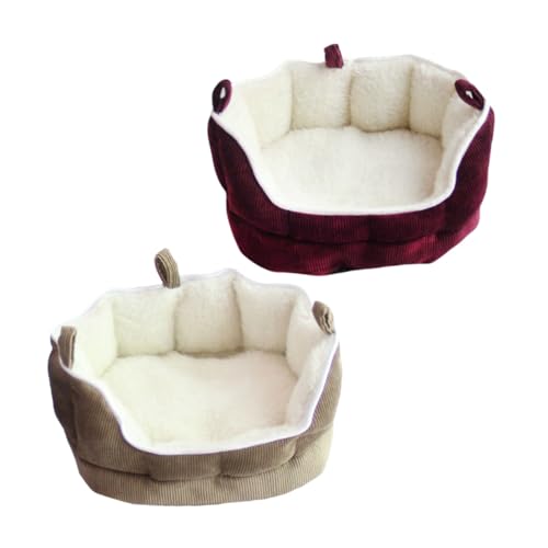 HANABASS Kleines Haustier Sofa für Frettchen Meerschweinchen und Hamster Bequemes Schlafhaus mit Zipper Design Warm für Käfige von HANABASS