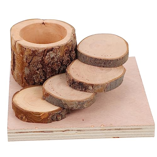 HANABASS Kleintier Holz Kletterplattform mit Futter Schüssel Geeignet für Hamster Mäuse und Andere Kleine Tiere Gesundes zur Stressreduzierung und Zahnpflege HANABASS Kleintier Holz Kletterplattform mit Futter Schüssel Geeignet für Hamster Mäuse und Andere Kleine Tiere Gesundes zur Stressreduzierung und Zahnpflege von HANABASS