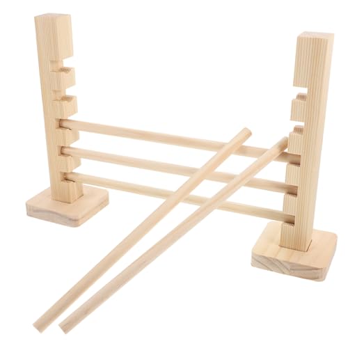 HANABASS Agility Trainingsstange für Kleintiere aus Holz Sprungstange für Kaninchen und Rennmäuse Sicheres Rattenspielzeug Fördert Bewegung und Fitness Spielzeug für Haustiere von HANABASS