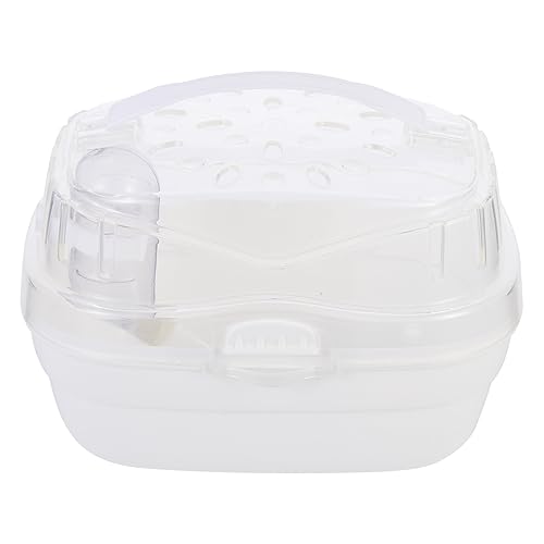 HANABASS Tragbare Hamsterbox aus Kunststoff Atmungsaktiver Hamster Reisekäfig für Kleine Haustiere Transparente Transportbox mit Drehbarem Türdesign für Reisen und Ausflüge HANABASS Tragbare Hamsterbox aus Kunststoff Atmungsaktiver Hamster Reisekäfig für Kleine Haustiere Transparente Transportbox mit Drehbarem Türdesign für Reisen und Ausflüge von HANABASS