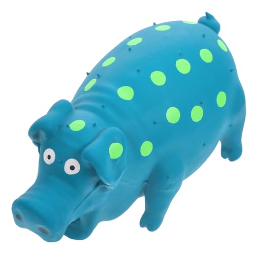HANABASS Langlebiges Hundekauspielzeug aus Naturkautschuk Quietschendes Schweineform Kauspielzeug Robustes Beißspielzeug für Welpen und Haustiere Fördert Zahnpflege und Aktives von HANABASS