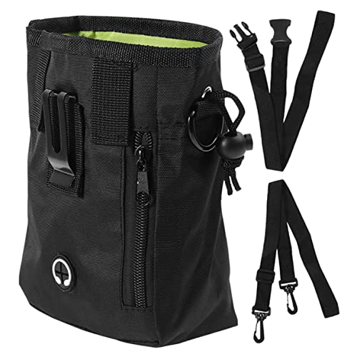 HANABASS Leckerlibeutel aus Strapazierfähigem Nylon Tragbare Hundesnacktasche mit Kordelzug Große Kapazität für Trainingsleckerlis und Zubehör Praktische Bauchtasche für und Outdoor von HANABASS