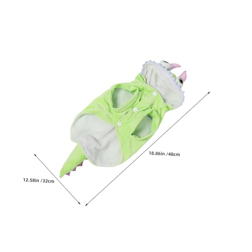 HANABASS Lustiges Dinosaurier Hundekostüm für Kleine Hunde Bequemer Hoodie mit Witzigem Design für Party Rollenspiel und Tierisches Cosplay von HANABASS