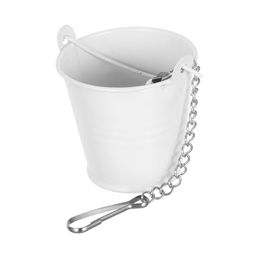HANABASS Metal Parrot Feeder mit Glocke Stabiler Kompakter Futterspender für Vogelkäfig Kleiner Robuster Napf für Wellensittiche und Papageien Vielseitiger Futterbehälter für Käfige von HANABASS